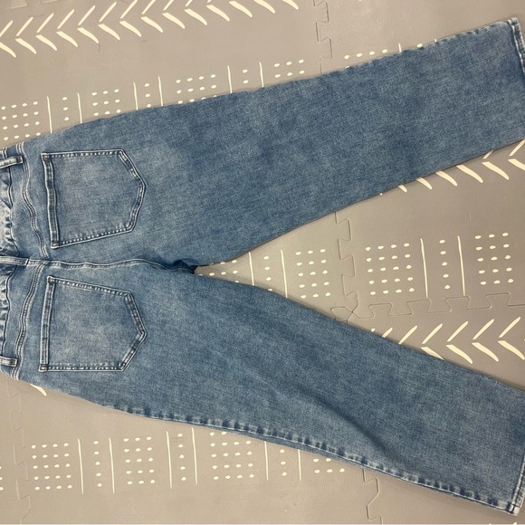 Express Straight Ankle High Rise Ultra Stretch Blue Denim Jeans - Picture 4 of 4